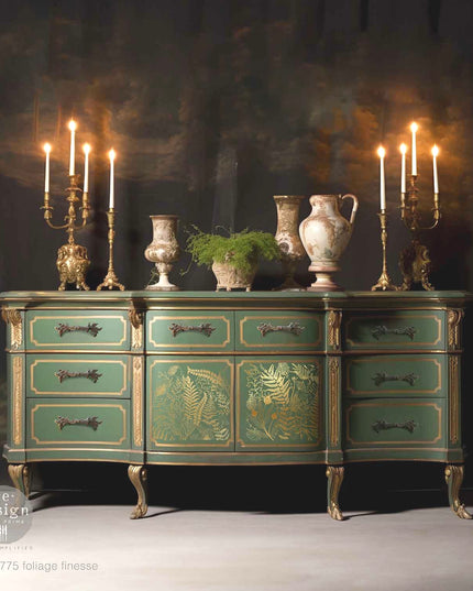 Redesign with Prima Kacha Foliage Finesse Gold Foil Decor Transfer