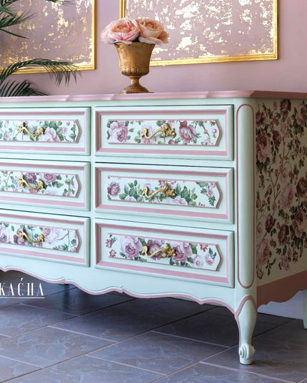 Redesign with Prima - Blushing Blooms Symphony Kacha Decor Transfer