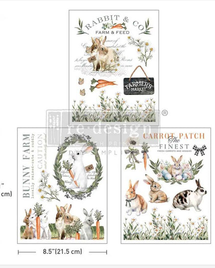 Redesign with Prima Middy Transfer Blossom Bunnies
