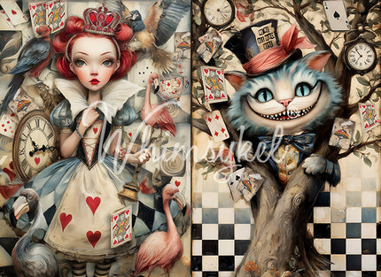 Whimsykel Designs Chester And The Queen Duo Decoupage Paper