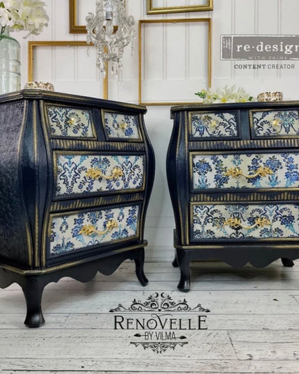 Redesign with Prima Cobalt Flourish Tissue Paper