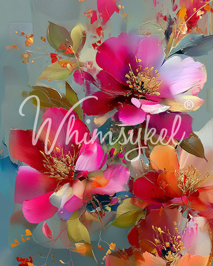 Whimsykel Designs Fully Alive Flower Decoupage Paper
