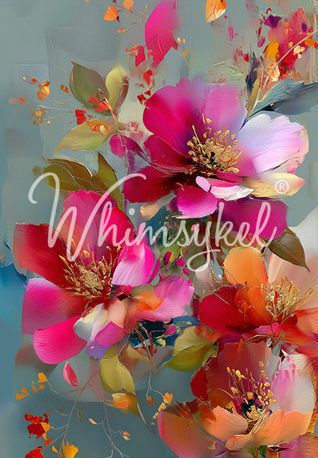 Whimsykel Designs Fully Alive Flower Decoupage Paper