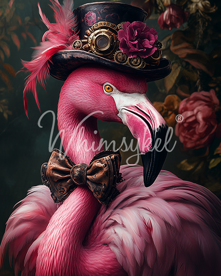 Whimsykel Designs Pink Flamingo Decoupage Paper