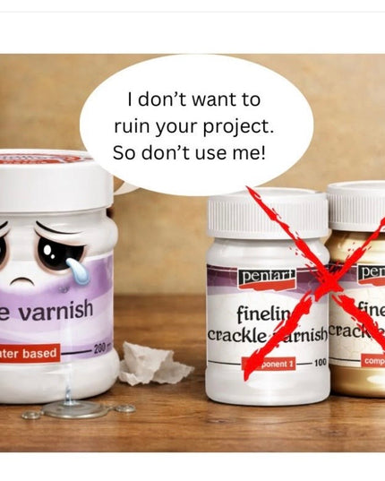 Pentart - Fineline Crackle Varnish, 2 Components