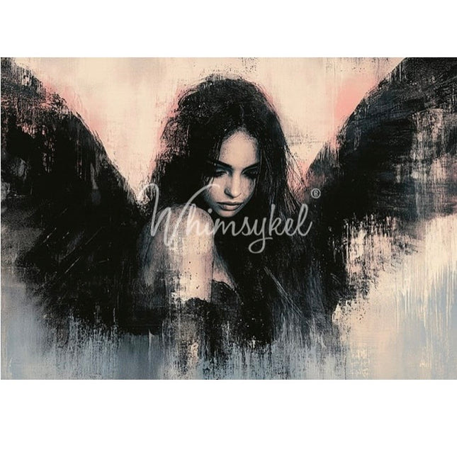 Whimsykel Designs Unfractured Grace Angel Decoupage Paper