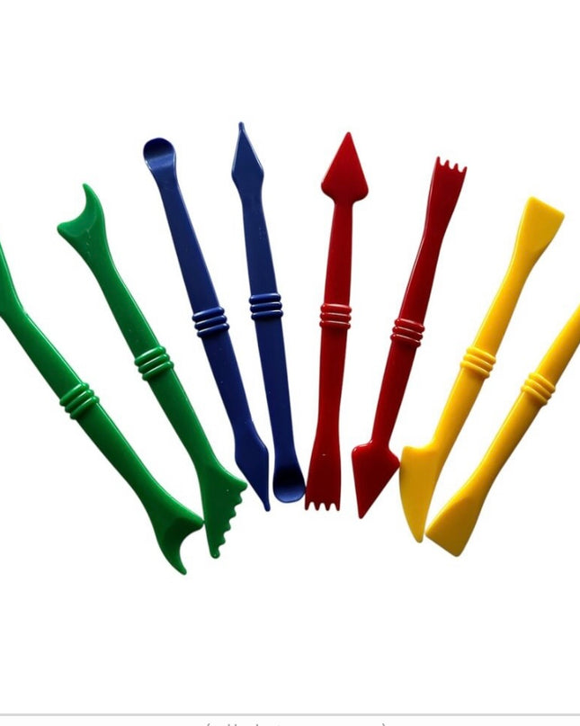 Plastic Tools For Clay Modelling 8 pieces