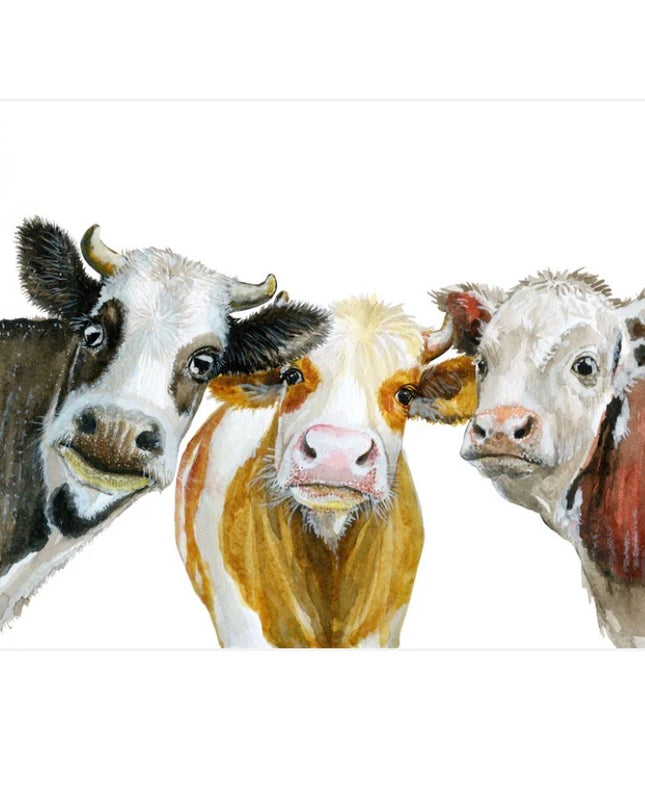 Three Yellow Goats Decoupage Paper - Three Wise Cows