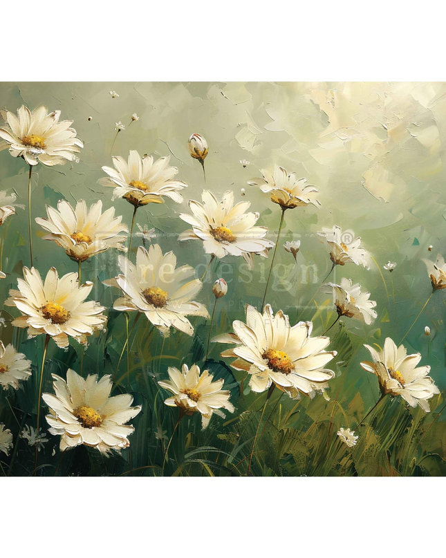 Redesign With Prima -   Whispering Daisies A3 Decoupage Paper