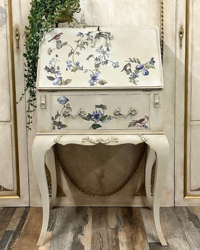 Redesign with Prima Chirping Charm Decor Transfer - Bird & Floral Design 24x35