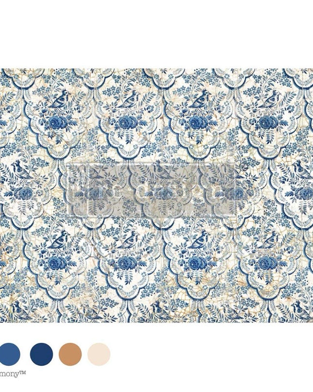 Redesign with Prima Delft Aviary Decoupage Tissue Paper