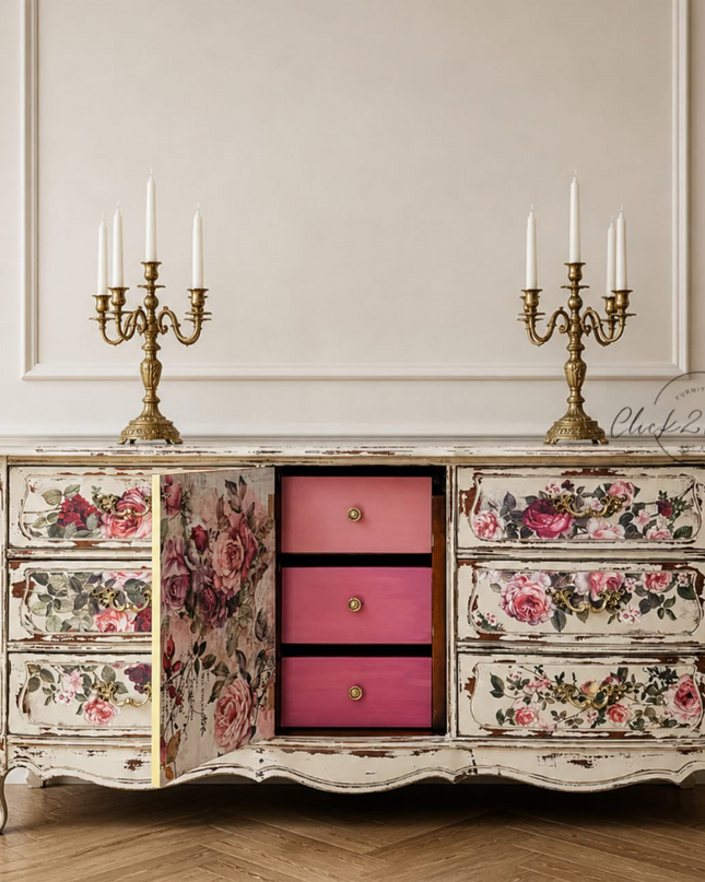 Redesign with Prima Scarlet Embrace Decor Transfer