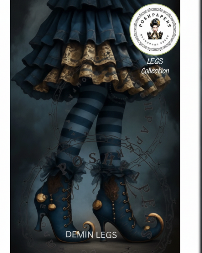 Denim legs product on a website with 'PoshPapers' branding.