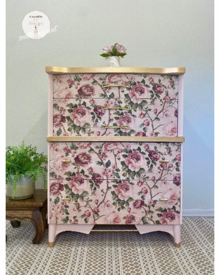 Timeless blooms floral rose decoupage paper