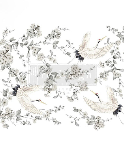 Redesign with Prima Silver Wings Decor Transfer