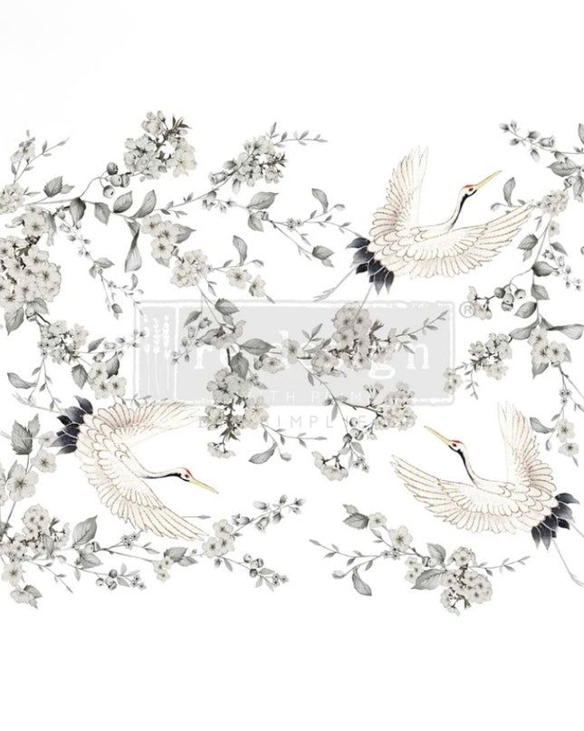 Redesign with Prima Silver Wings Decor Transfer