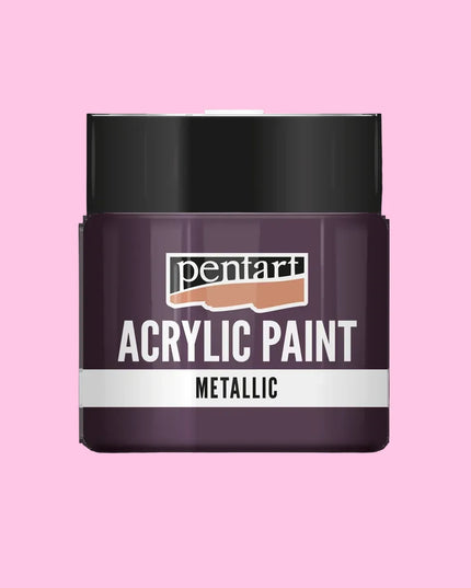 Pentart Metallic Acrylic Paint egg plant deep purple 50ml 