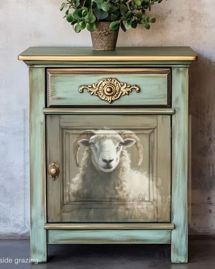 Redesign With Prima -  Hillside Grazing Sheep A3 Decoupage Paper