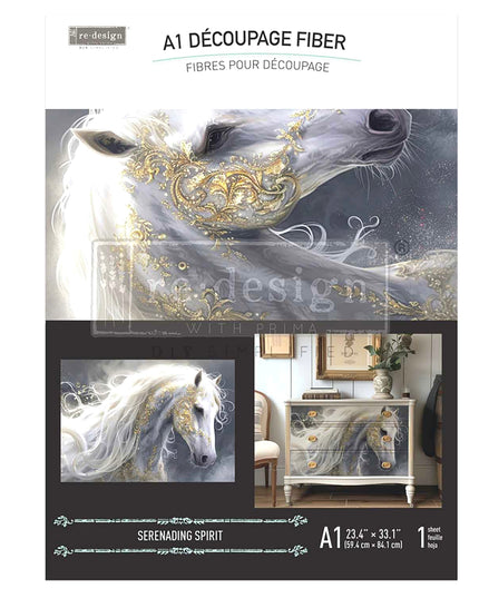 Redesign with Prima Serenading Spirit - A1 Fiber Decoupage Paper