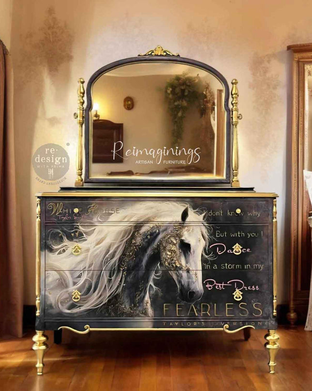 Redesign with Prima Serenading Spirit - A1 Fiber Decoupage Paper
