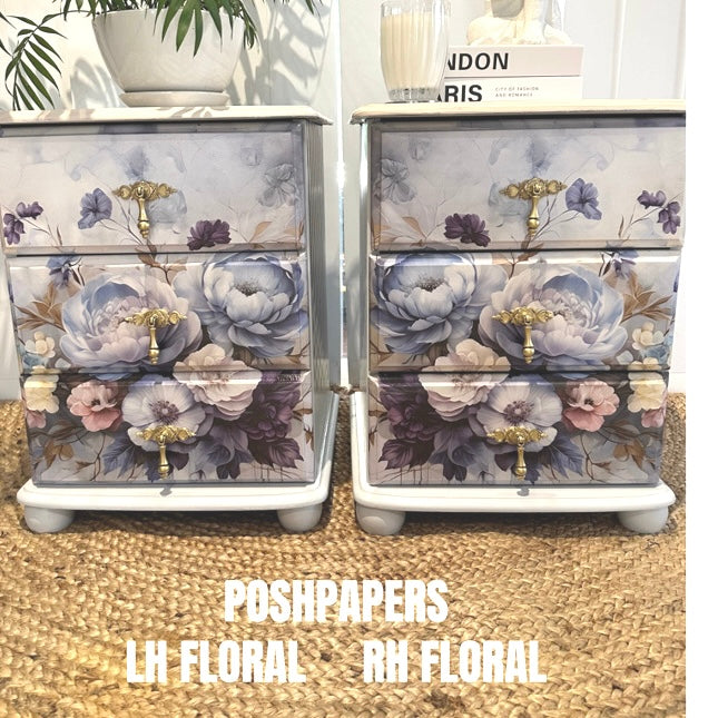 Posh Papers LH Floral Large Decoupage Paper