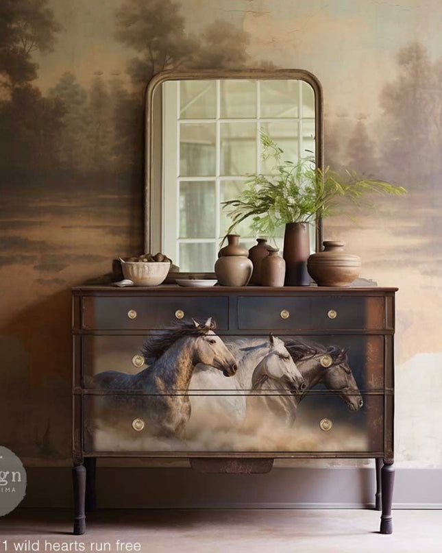 Redesign with Prima A1 Decoupage Fiber – Wild Hearts Run Free