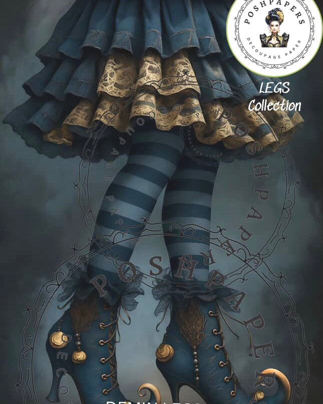 Posh Papers Decoupage Paper - Denim Legs