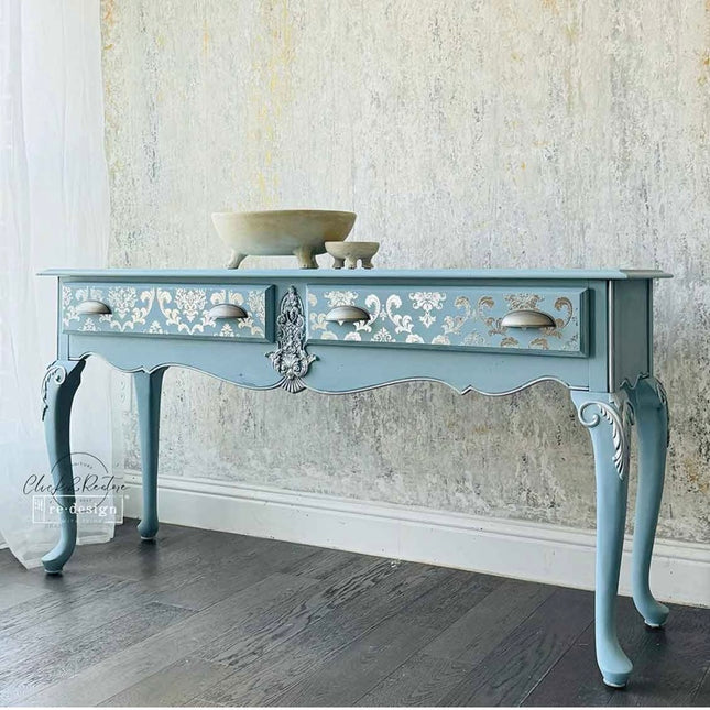 Redesign with Prima Silver House Damask Kacha Decor Transfer