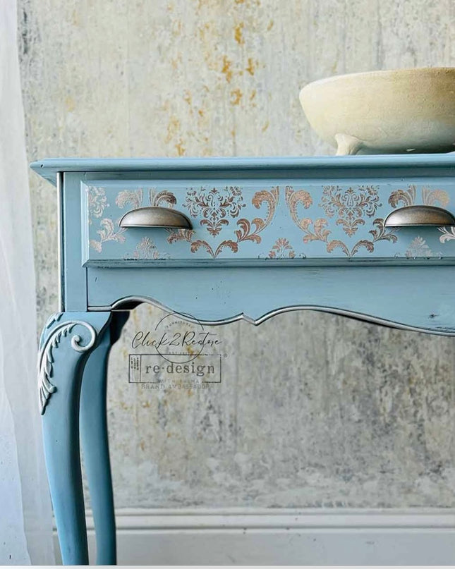 Redesign with Prima Silver House Damask Kacha Decor Transfer