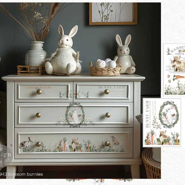 Redesign with Prima Middy Transfers - Blossom Bunnies