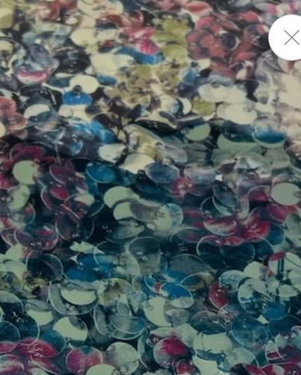 APS Foil Kora Metallic Floral Print Foil Textile Friendly
