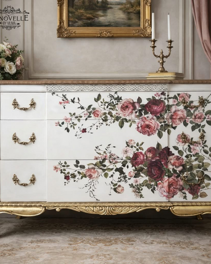Redesign with Prima Scarlet Embrace Decor Transfer