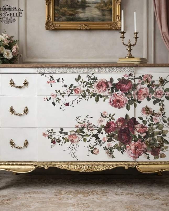 Redesign with Prima Scarlet Embrace Decor Transfer