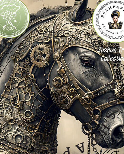 Posh Papers decoupage paper steampunk horse