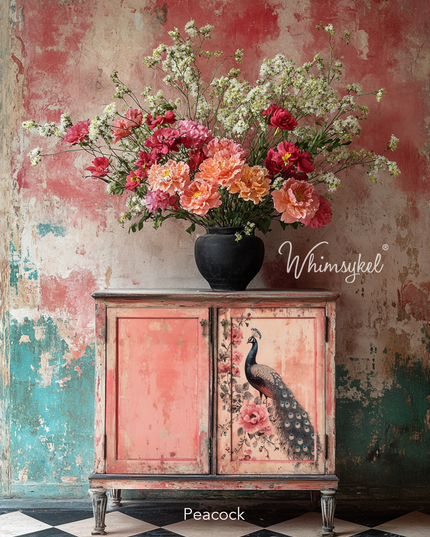 Whimsykel Designs Peacock Decoupage Paper