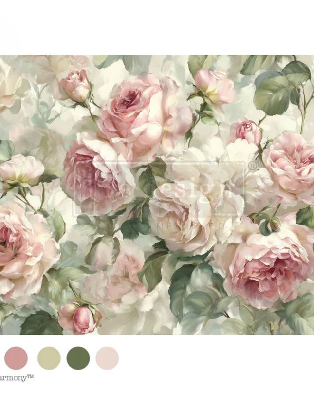 Redesign with Prima Velvet Bloom A1 Fiber Decoupage Paper