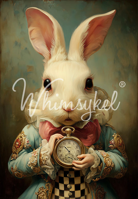 Whimsykel Designs Important Date Rabbit Decoupage Paper