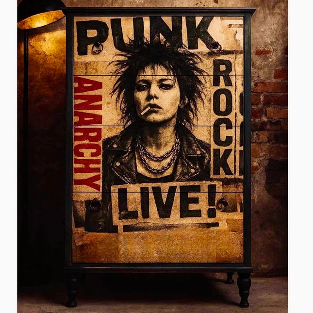 Three Yellow Goats decoupage paper -  Anarchy