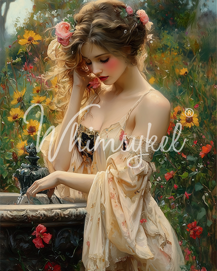 Whimsykel Designs Rosewater Fountain Decoupage Paper