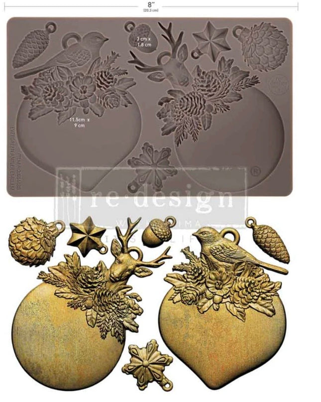 Redesign With Prima Evergreen Antler Emblem Decor Mould