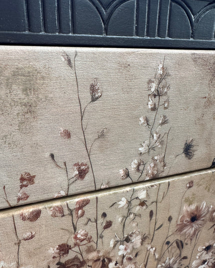 Upcycled Floral Vintage Chest of Drawers Lebus