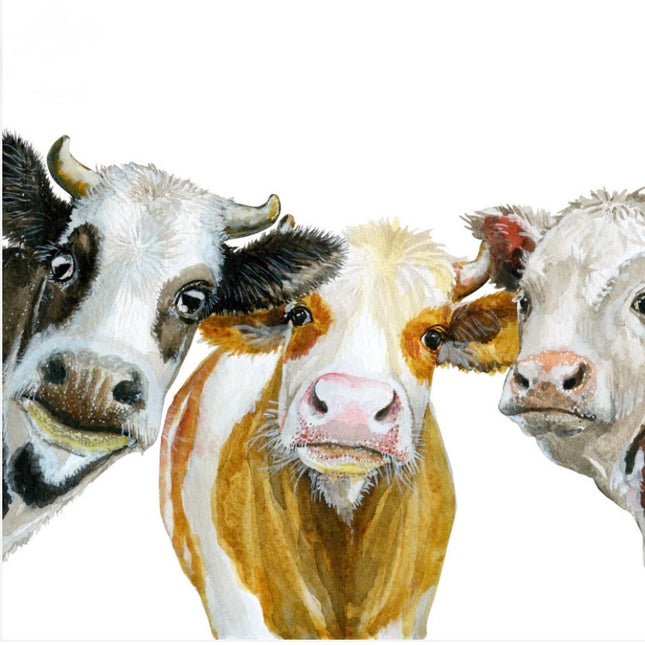 Three Yellow Goats Decoupage Paper - Three Wise Cows