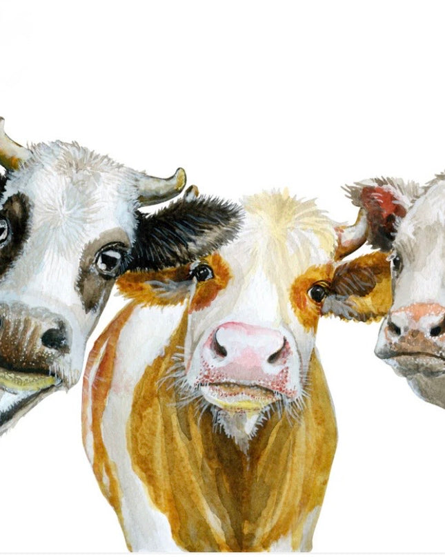 Three Yellow Goats Decoupage Paper - Three Wise Cows