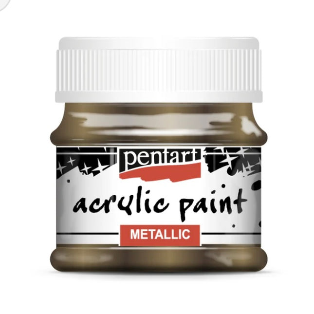 Pentart Metallic Acrylic Paint - Sparkling Gold