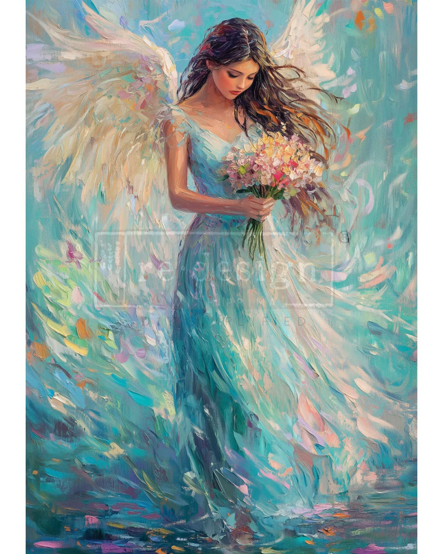 Redesign With Prima -  Seraphina in Sapphire Angel A3 Decoupage PapeR