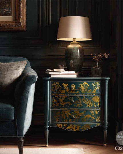 Redesign with Prima Luxe Foliage Gold Foil Decor Transfer