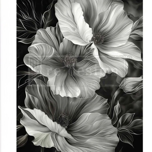 Redesign with Prima - Moonlight Matilijia A1 Decoupage Fibre Paper