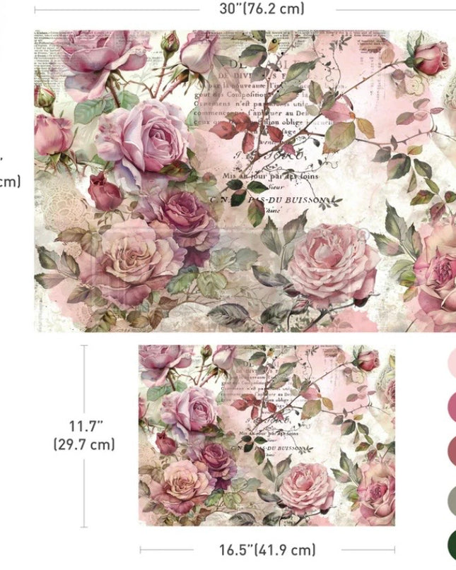 Redesign with Prima - Dusty Velvet Mauve Double Decoupage Fiber Paper Set