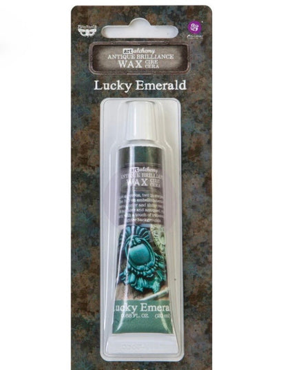 Redesign with Prima Art Alchemy Antique Brilliance Wax Lucky Emerald - 50ml Furniture Wax