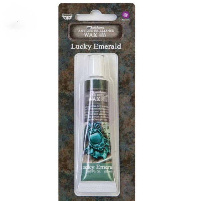 Redesign with Prima Art Alchemy Antique Brilliance Wax Lucky Emerald - 50ml Furniture Wax